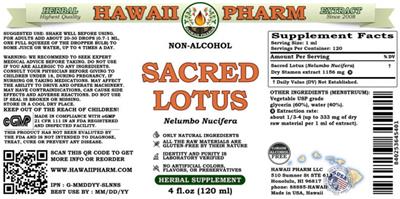 Sacred Lotus Non-Alcohol label