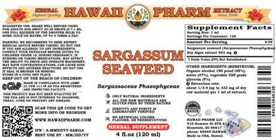 Sargassum Seaweed label