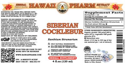 Siberian Cocklebur label