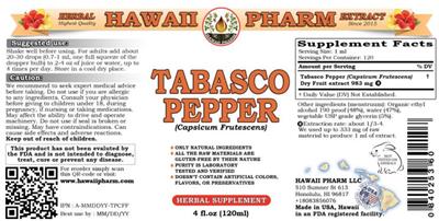 Tabasco Pepper label