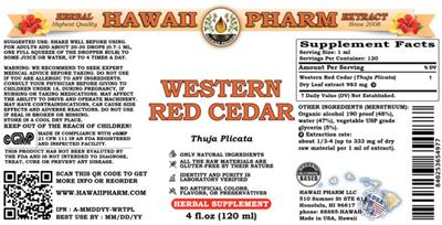 Western Red Cedar label