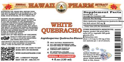White Quebracho label