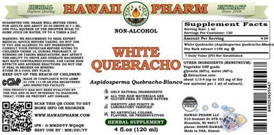 White Quebracho Non-Alcohol label