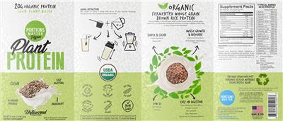 Plant Protein Unflavored Unsweetened label