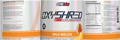 Oxyshred Ultra Concentration Wild Melon label