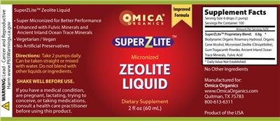 SuperZLite Zeolite Liquid label