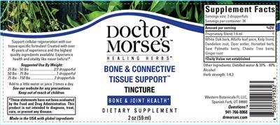 Bone & Connective Tissue Support Tincture label