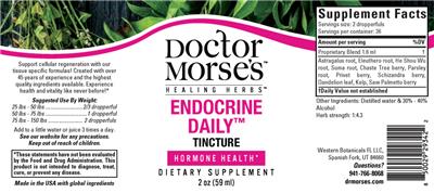 Endocrine Daily Tincture label