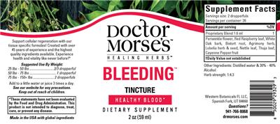 Bleeding Tincture label