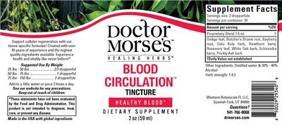 Blood Circulation Tincture label