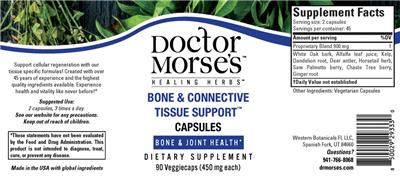 Bone & Connective Tissue Support Capsules 450 mg label