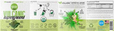 Vulcanic SuperGreens Unflavored label