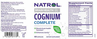 Cognium Complete label