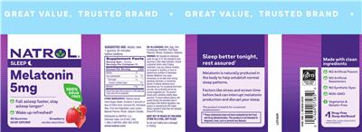 Melatonin 5 mg Strawberry label