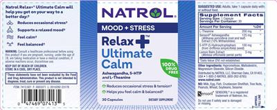Relax+ Ultimate Calm label