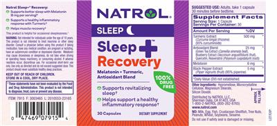 Sleep+ Recovery label