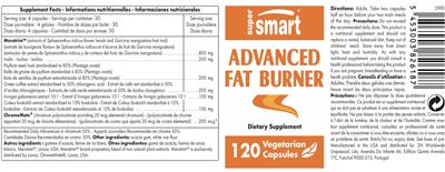 Advanced Fat Burner label