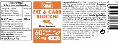 Fat & Carb Blocker 400 mg label