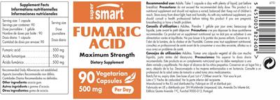 Fumaric Acid 500 mg label