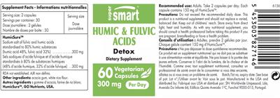 Humic & Fulvic Acids 300 mg label
