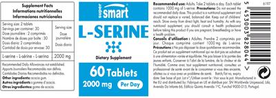 L-Serine 2000 mg label