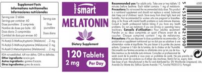 Melatonin 2 mg label