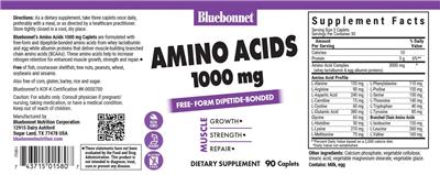 Amino Acids 1000 mg label