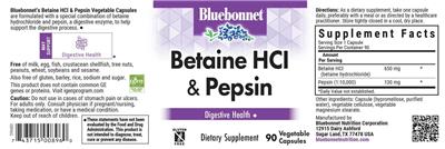 Betaine HCl & Pepsin label