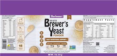Brewer's Yeast Powder Unflavored label