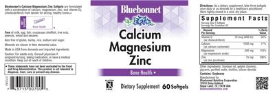 Calcium Magnesium Zinc label