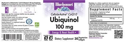 CellularActive CoQ10 Ubiquinol 100 mg label