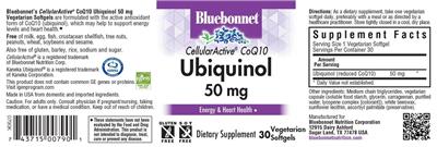 CellularActive CoQ10 Ubiquinol 50 mg label