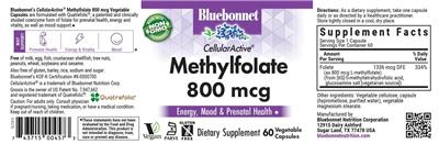 CellularActive Methylfolate 800 mcg label