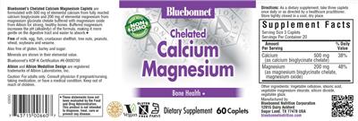 Chelated Calcium Magnesium label