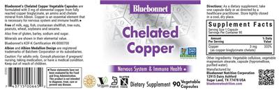Chelated Copper label