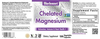Chelated Magnesium label