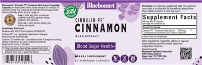 Cinnulin PF Cinnamon Bark Extract label