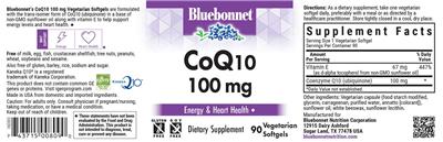 CoQ10 100 mg label