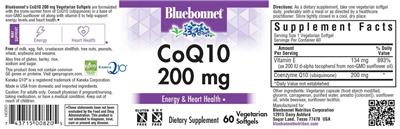 CoQ10 200 mg label