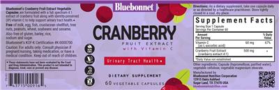 Cranberry Fruit Extract with Vitamin C label
