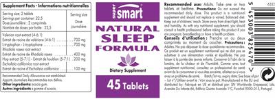 Natural Sleep Formula label