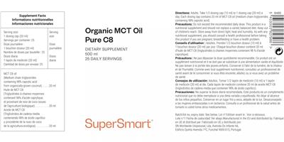 Organic MCT Oil Pure C8 label