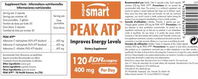 Peak ATP 400 mg label
