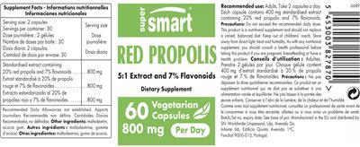 Red Propolis 800 mg label