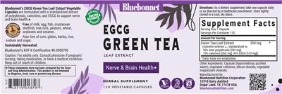 EGCG Green Tea Leaf Extract label