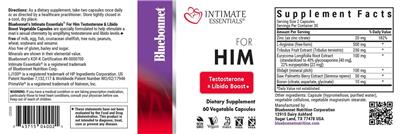 For Him Testosterone & Libido Boost label