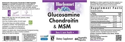Glucosamine Chondroitin & MSM label