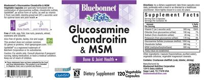 Glucosamine Chondroitin & MSM label