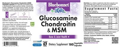 Glucosamine Chondroitin & MSM label