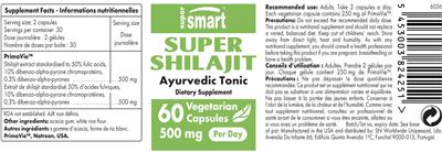 Super Shilajit 500 mg label